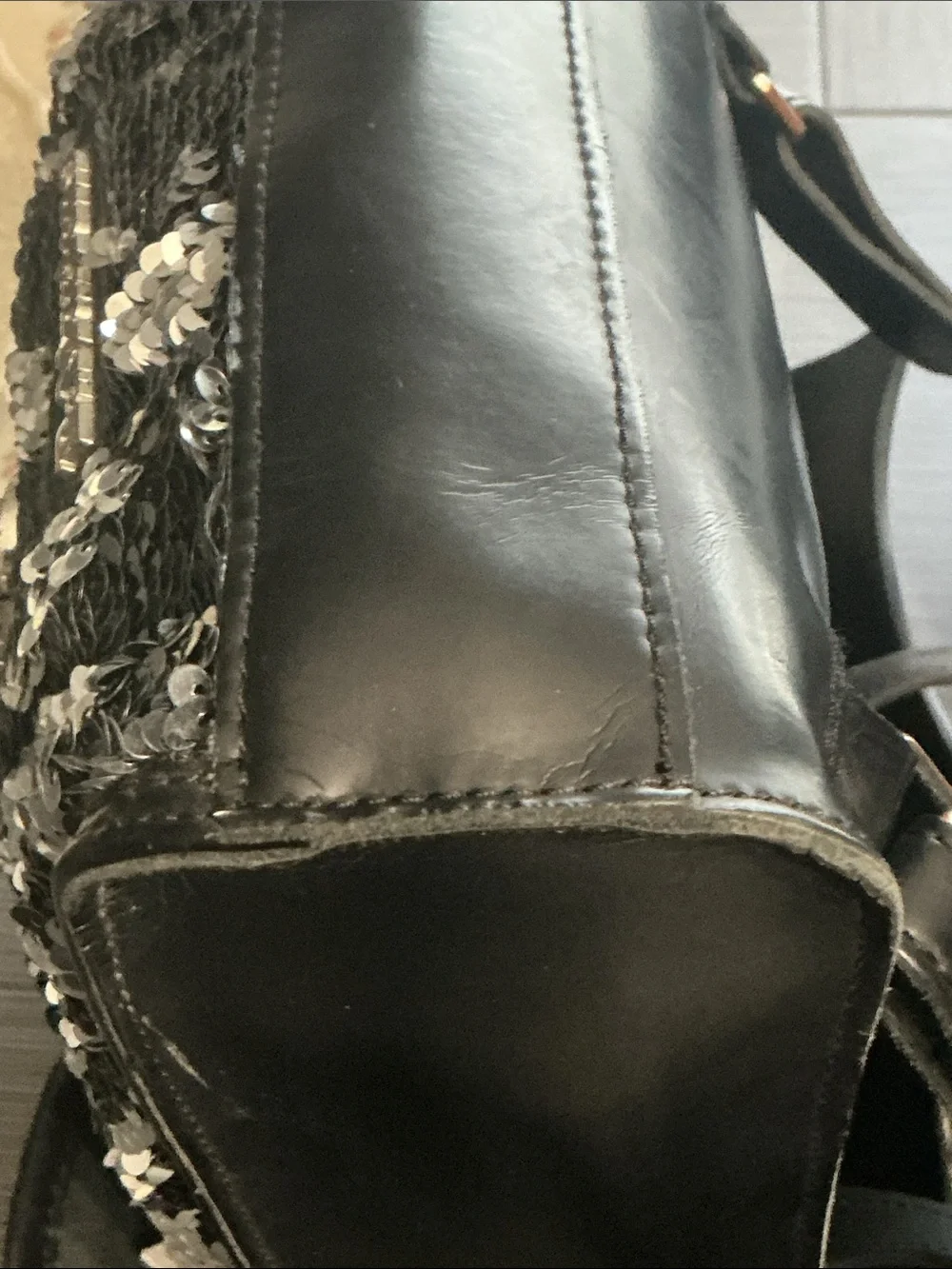 Authentic Dr. Martens designer black & silver Sequin Mini Backpack